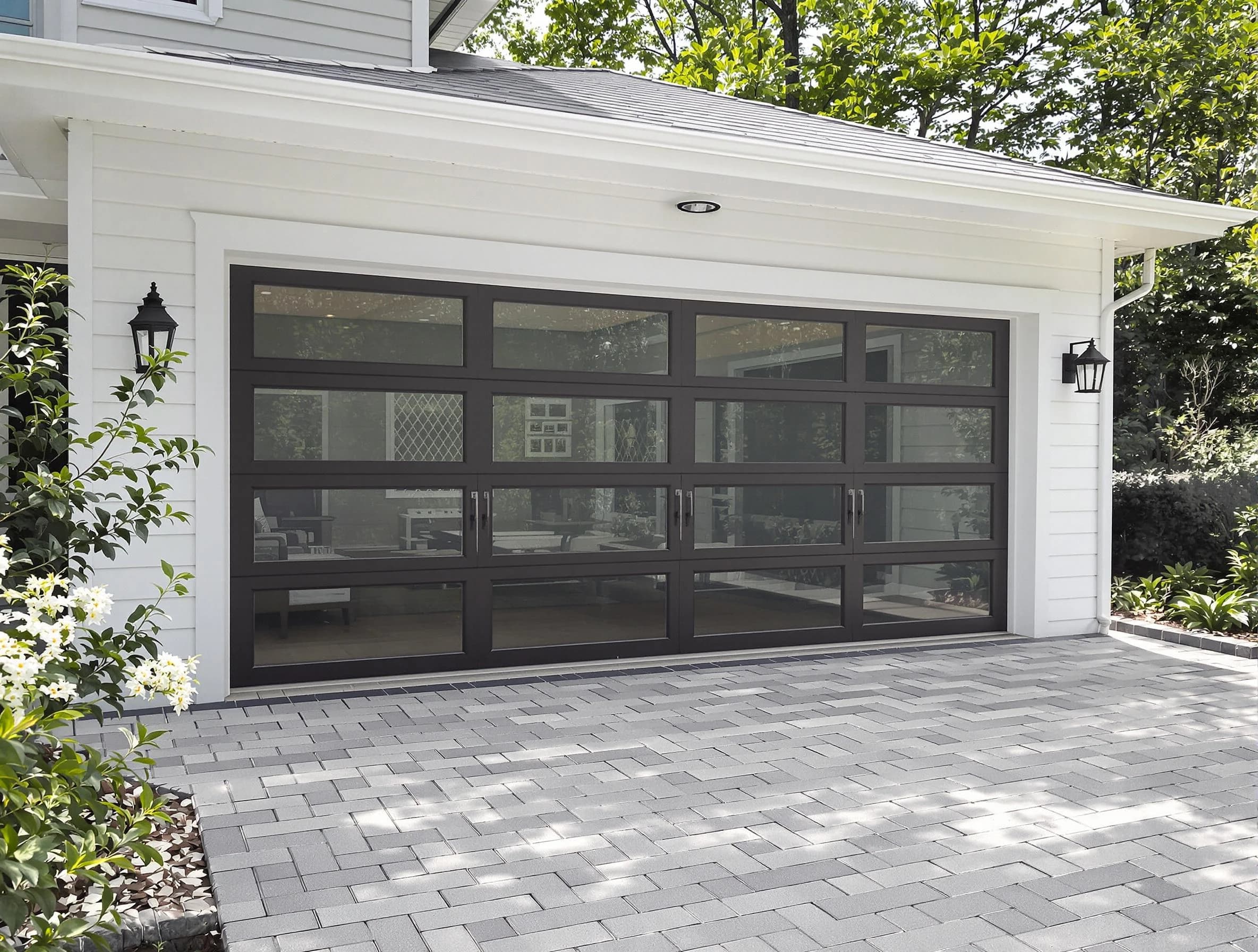 Cedar Hills Garage Door Repair design specialist presenting custom garage door options to Cedar Hills homeowner