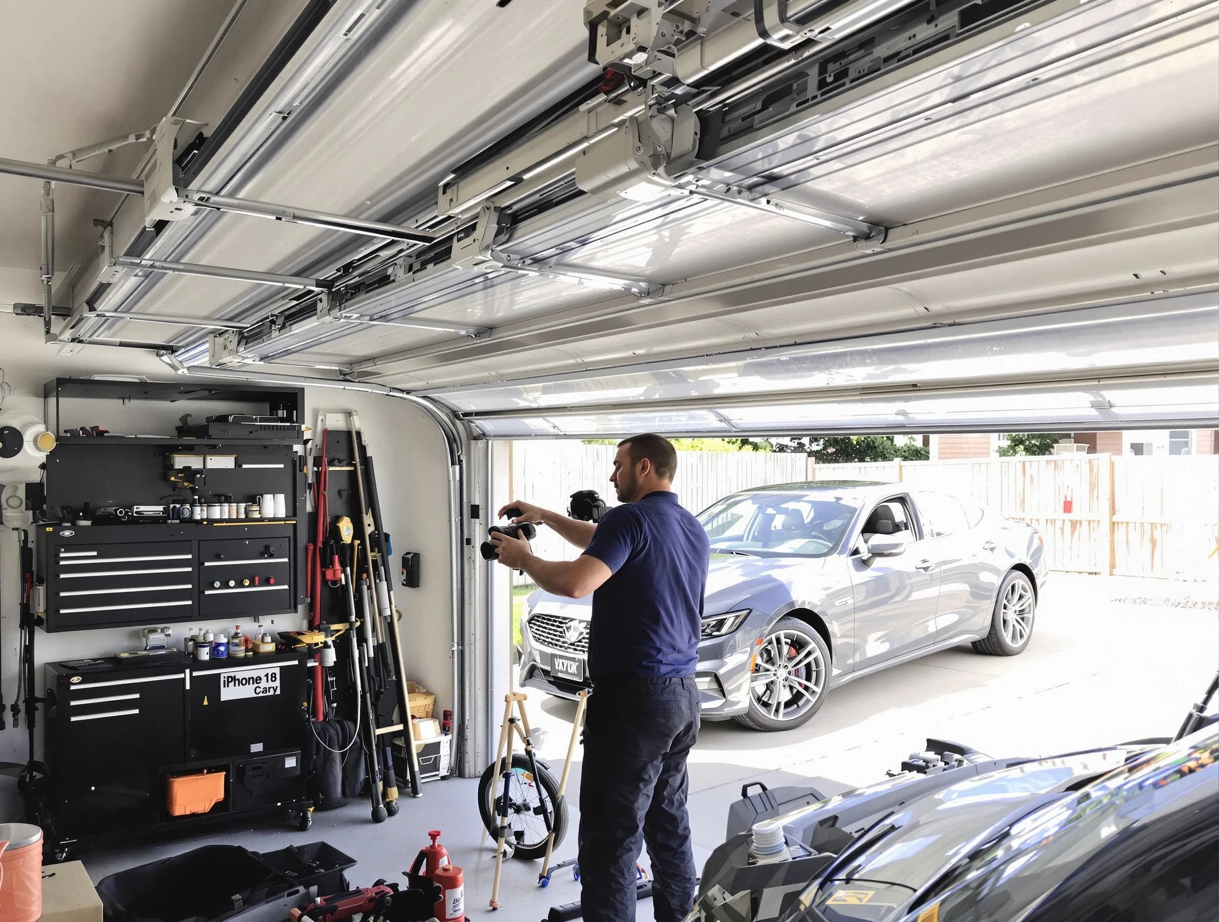 Cedar Hills Garage Door Repair technician fixing noisy garage door in Cedar Hills