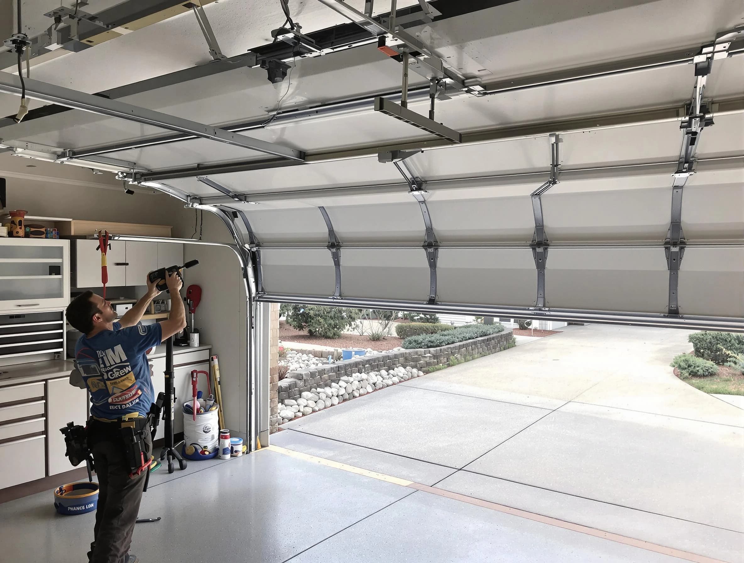Garage door track repair service by Cedar Hills Garage Door Repair in Cedar Hills
