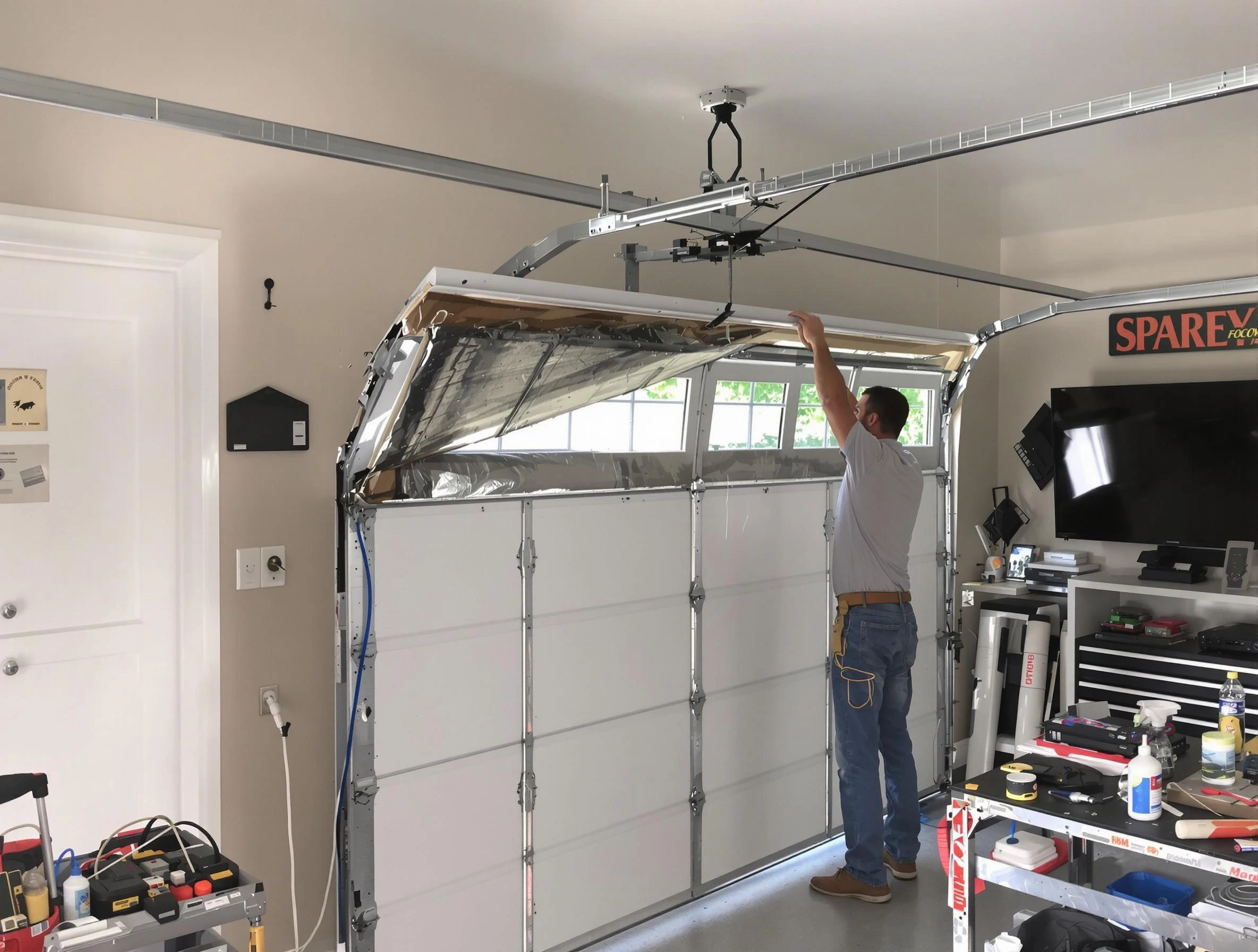 Garage door section replacement by Cedar Hills Garage Door Repair in Cedar Hills