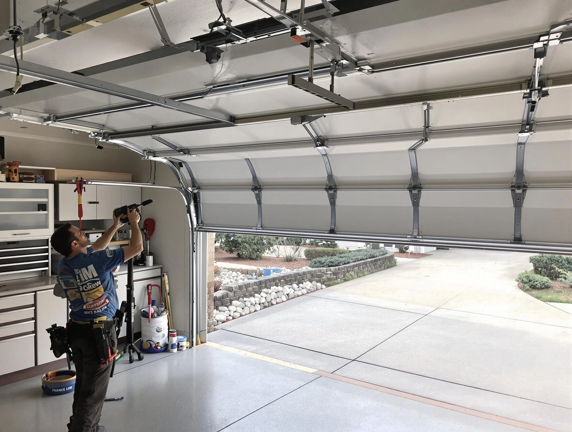 Garage door track repair service by Cedar Hills Garage Door Repair in Cedar Hills